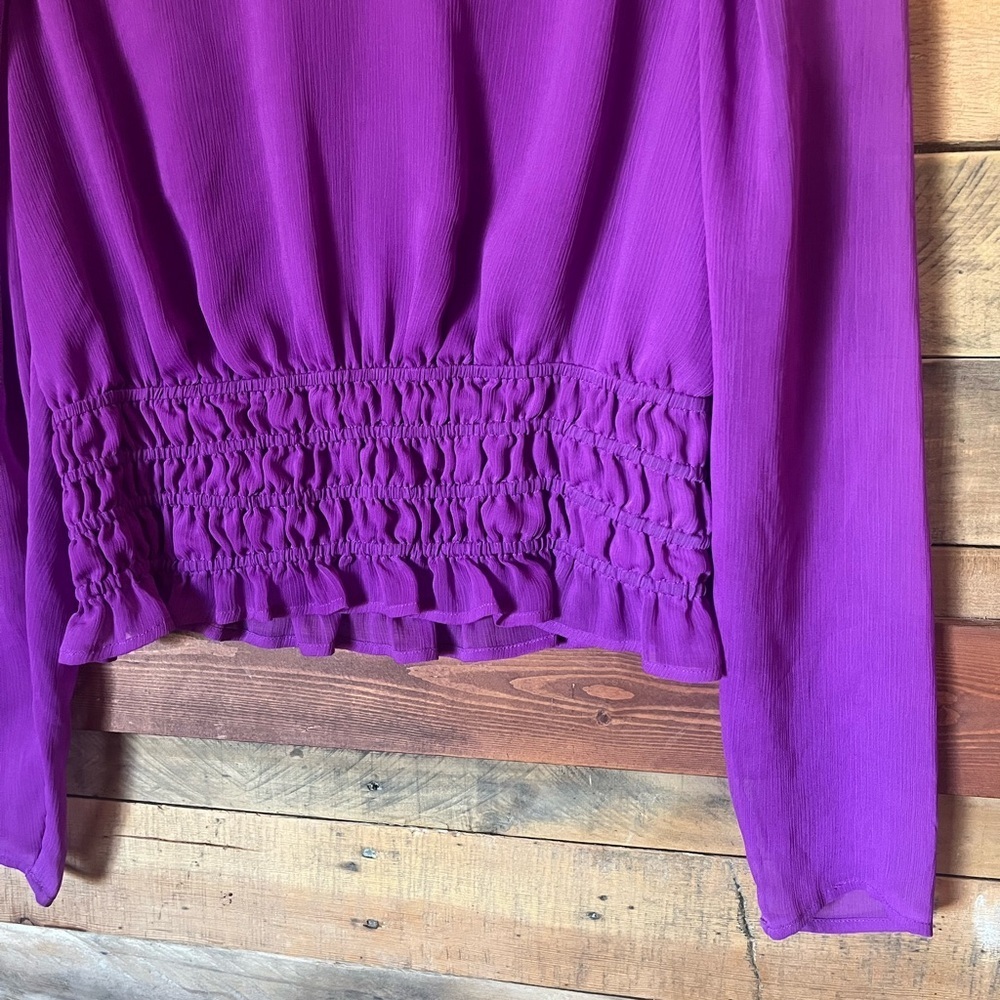 Express Vibrant Purple Blouse - Picture 2 of 7